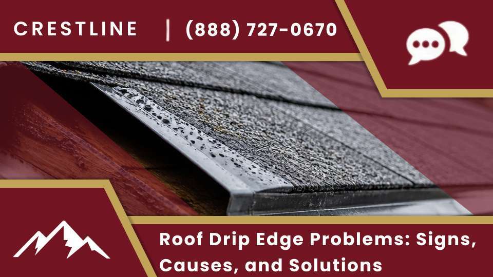 Damaged roof drip edge and eave flashing before new drip edge installation along the roof near you.