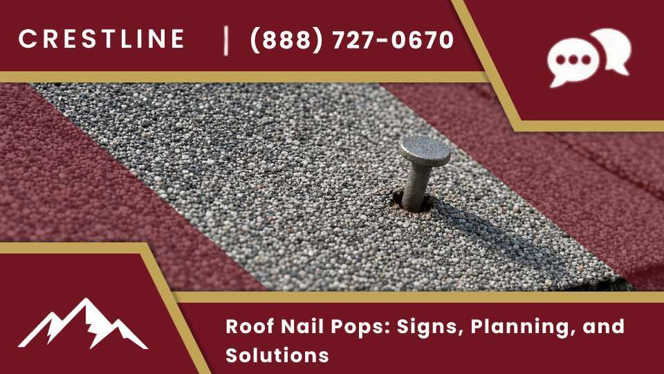 Shingle nail damage, roof leak risk, roof fastener repair, and roof nail pops near you need professional service.